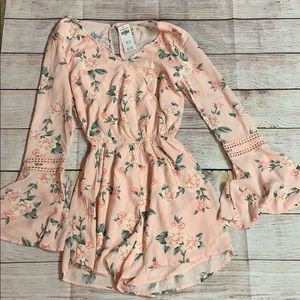 Floral hollister romper